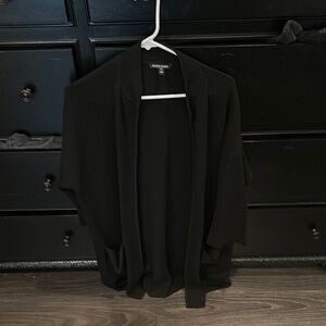 Eileen Fisher Black Open Front Cardigan